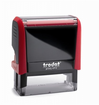 Bélyegző, bónos, TRODAT "Printy 4913", piros ház, fekete párnával