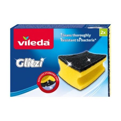 Súrolószivacs, 2 db, antibakteriális, VILEDA "Glitzi"