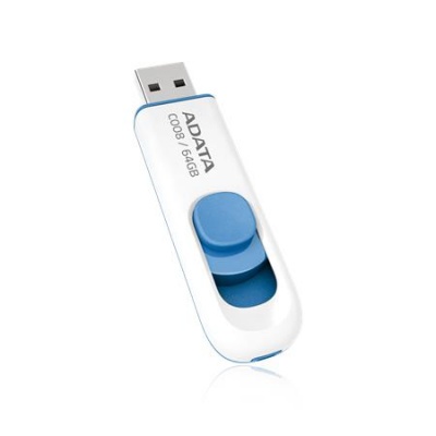 Pendrive, 64GB, USB 2.0, ADATA "C008", fehér