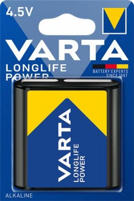 Elem, 3LR12 lapos elem, 4,5 V, 1 db, VARTA "Longlife Power"