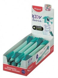 Írástanuló rollertoll, 0,7 mm, radírozható, MAPED "KIDY Learn MAGIC", cápa, türkiz, 12 db