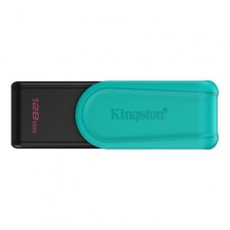Pendrive, 128GB, USB 3.2 Gen1, KINGSTON "DataTraveler Exodia S", fekete-türkiz